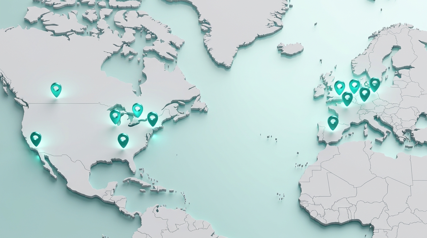 Global fulfillment network map
