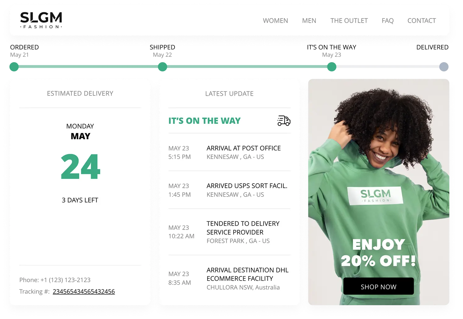 Branded Tracking Page