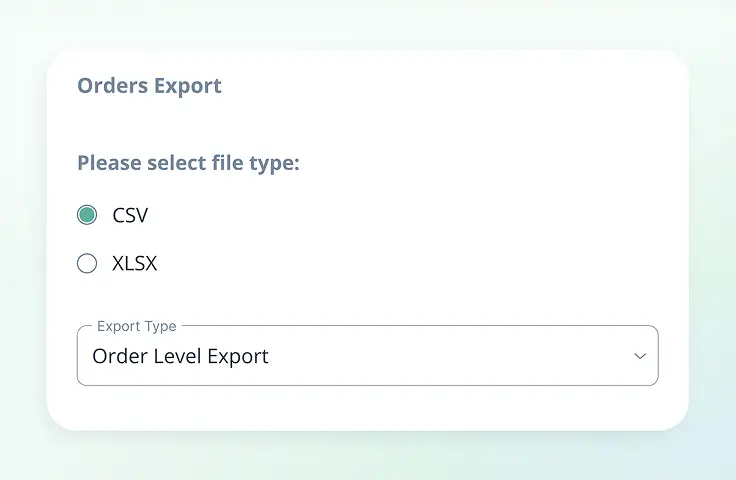 Reporting Data Export screenshot