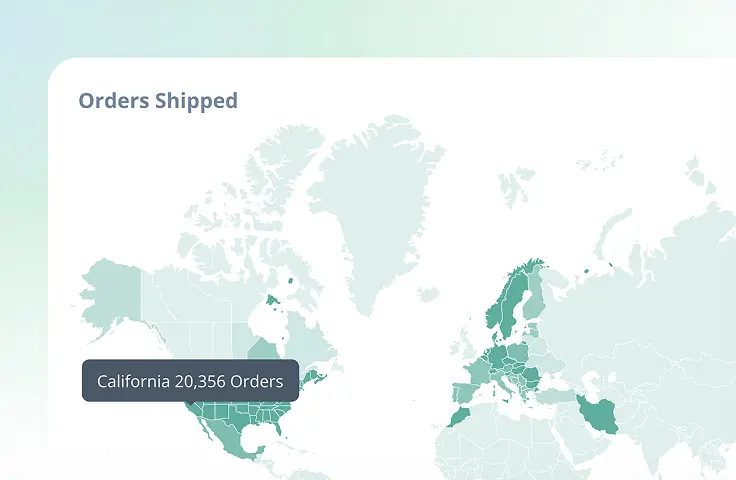 Reporting Shipping Destinations screenshot